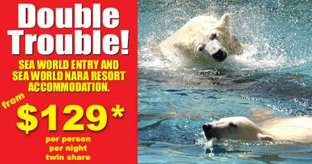 Double Trouble Sea World Nara Accommodation and Sea World Entry